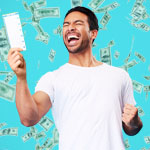 A Man with the Winning Lottery Ticket