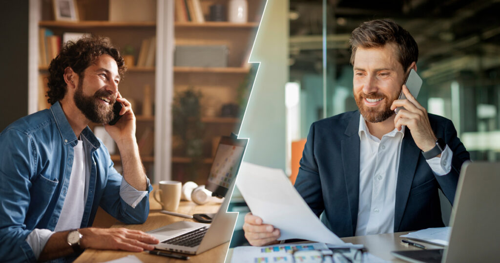 A Client and an Advisor Having a Conversation on the Phone