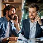 A Client and an Advisor Having a Conversation on the Phone