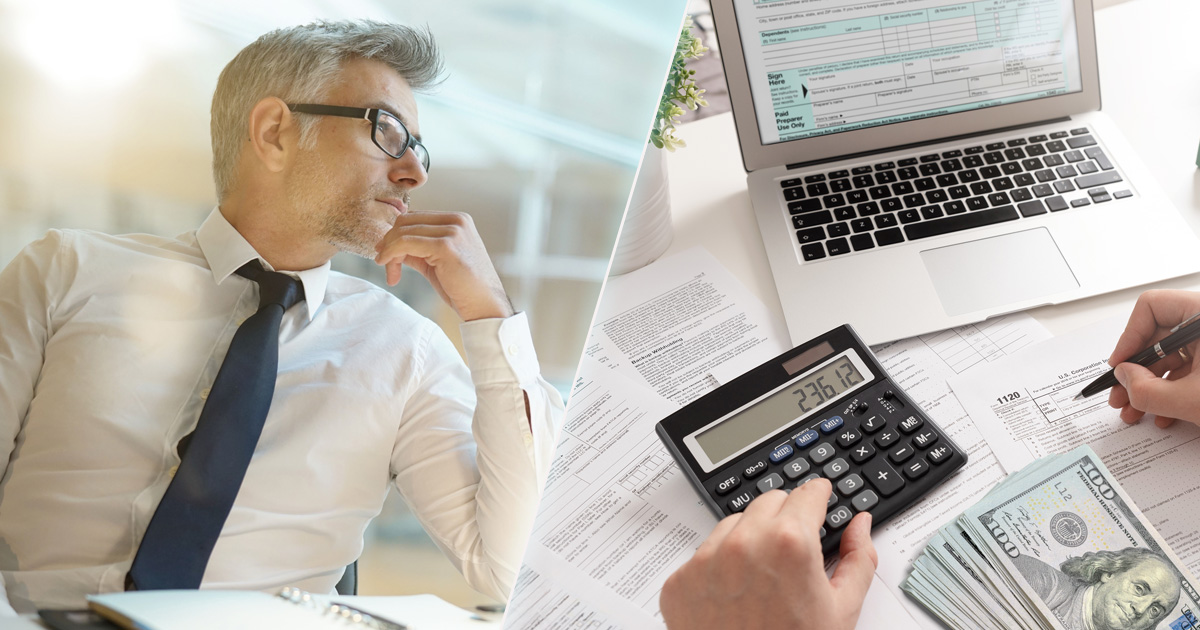 A wealthy man thinking about taxes and his assets